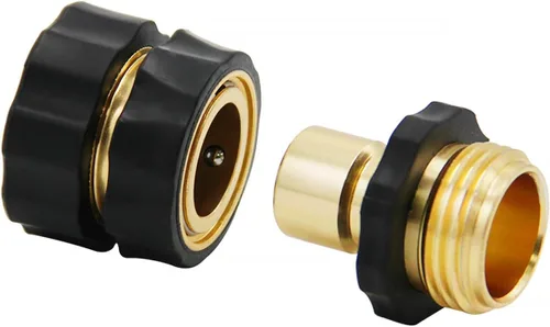Vista 3 de Lifynste Accesorios de conector rápido para manguera de jardín de 3/4 pulgadas, fácil conexión, juego macho y hembra, (2)