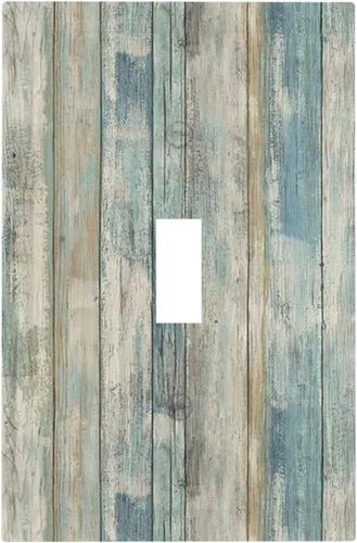 Vista 129 de Placa de Pared en Blanco de 1-Gang Sin Dispositivo Beige Lindo Vintage Boho de los 70s Hongo Fungus Planta Floral Botánica Libélula Interruptor