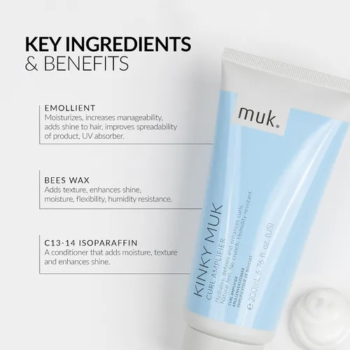 Vista 4 de MUK. Haircare Kinky Curl Amplificador, 6.76 onzas