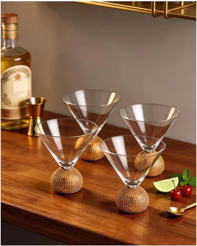 Vista 36 de Juego de flautas de champán de 4, vasos de champán sin tallo para boda, vasos de mimosa de cristal irrompibles y elegantes, flautas de champán de 10