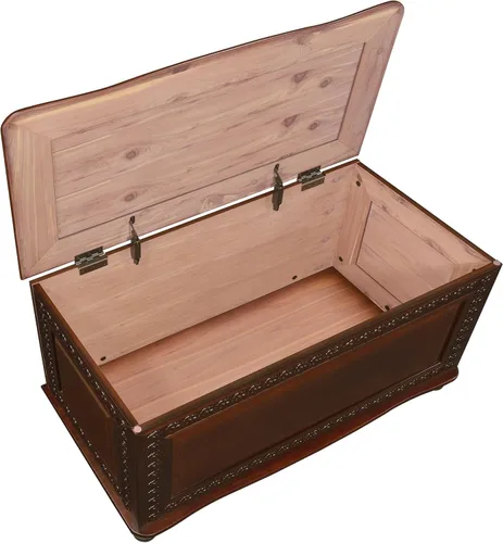Vista 4 de Coaster Home Furnishings - Finlay - Madera - Cofre de cedro con parte superior abatible, bisagra de seguridad, interior forrado y estilo tradicional