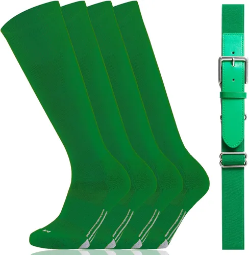 Vista 15 de Youper Conjunto combinado de cinturón y calcetines de béisbol/sóftbol juvenil (2 pares de calcetines y 1 cinturón)