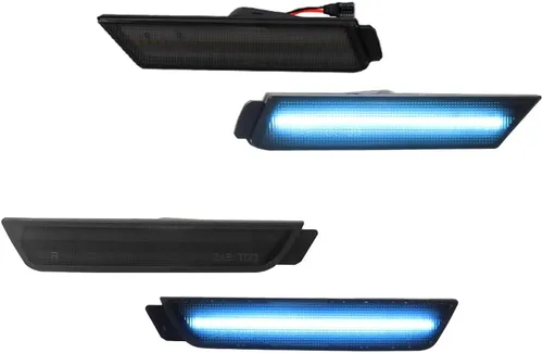 Vista 13 de Para 2010 2011 2012 2013 2014 2015 Chevrolet Camaro parachoques trasero y delantero lateral marcador carcasas 4 unids Carcasa ámbar+Carcasa roja