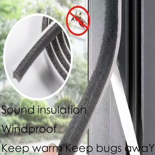 Vista 4 de Burlete adhesivo fuerte para ventanas corredizas y marcos de puertas, tira de sellado para insonorización, a prueba de polvo, impermeable