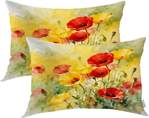 Vista 63 de Batmerry Fundas de almohada decorativas con estampado digital de hojas verdes y gatos negros con estampado digital para sofá, cama, cremallera