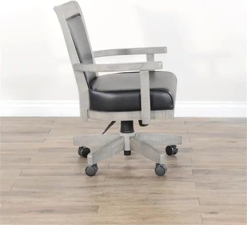 Vista 9 de Sunny Designs Doe Valley Caster - Silla de juego de póquer (gris alpino)
