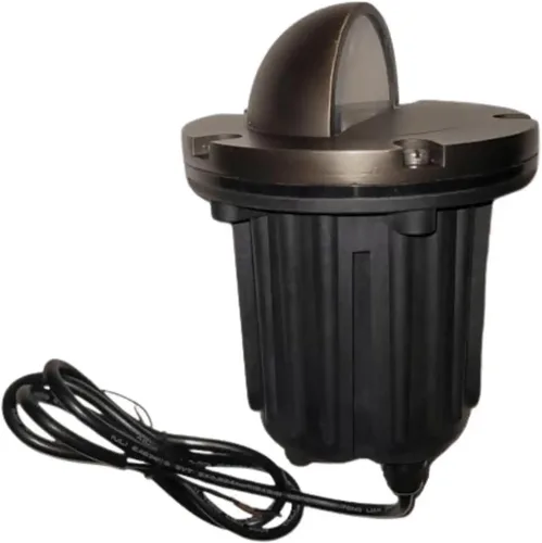 Vista 2 de Ironsmith Foundary Series™ Solid Brass Half Moon Cover In-Ground Well Light – Complete 12V Landscape Fixture w/ MR16 LED (3000K 38°), Waterproof