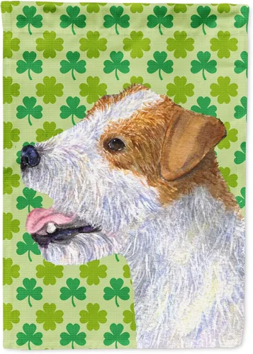 Vista 191 de Caroline's Treasures SS4442GF Affenpinscher Bandera de jardín con retrato de trébol del día de San Patricio para buzón, bandera decorativa