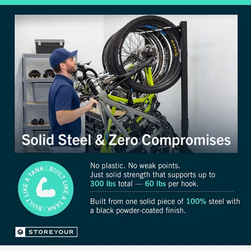 Vista 3 de StoreYourBoard Soporte de bicicleta para interiores - Soporte de almacenamiento independiente para 5 bicicletas - Soporte de bicicleta resistente