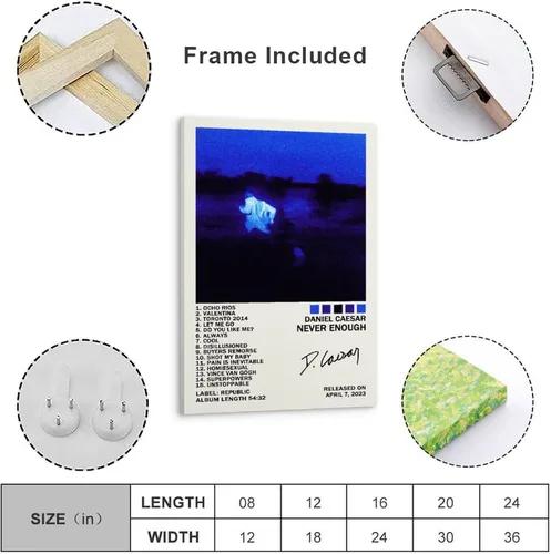 Vista 4 de Nunca Es Suficiente Póster de Lienzo Arte de Pared para la Sala de Estar Pintura para Dormitorio 8 x 12 pulgadas (20 x 30 cm)