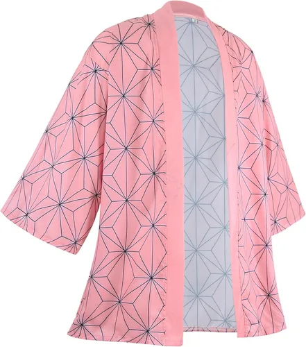 Vista 2 de Drofe Batas de anime Tanjiro, disfraz de cosplay Zenitsu Kimono