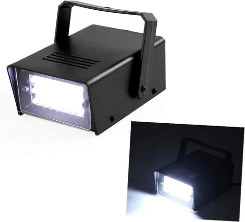 Vista 11 de LH Mini Luz Estroboscópica Roja de Escenario, Luces Estroboscópicas de Baile con 24 LEDs Súper Brillantes, Velocidad Ajustable, Iluminación de Flash
