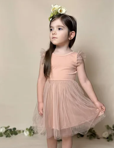 Vista 8 de Arshiner Vestido tutú de verano para niñas pequeñas, de tul sin espalda, para fiesta, cumpleaños, vestidos de algodón, 2-6 años