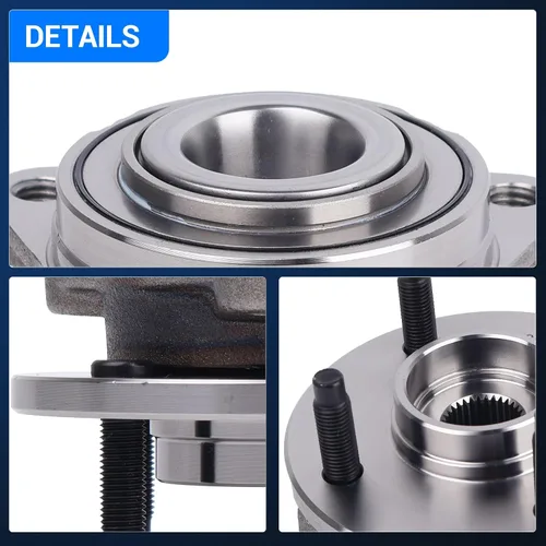 Vista 5 de Autoround Conjunto de buje y rodamiento de rueda delantera de 4 pernos sin ABS 513205 compatible con Chevy Cobalt 2005-2010, Saturn Ion 2003-2007