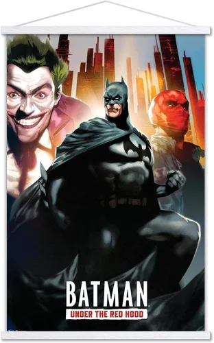 Vista 15 de Trends International DC Comics - Póster de pared de Batman con capucha roja, 14.725 x 22.375 pulgadas, versión enmarcada de madera de granero