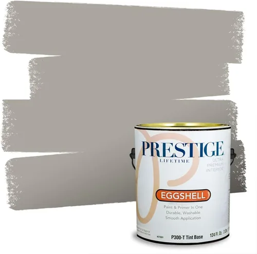 Vista 161 de PRESTIGE Pinturas Pintura Exterior e Imprimación en Uno, 1 Galón, Mate, Combinación Comparable de Sherwin Williams* Black Magic* SW6991-PCM