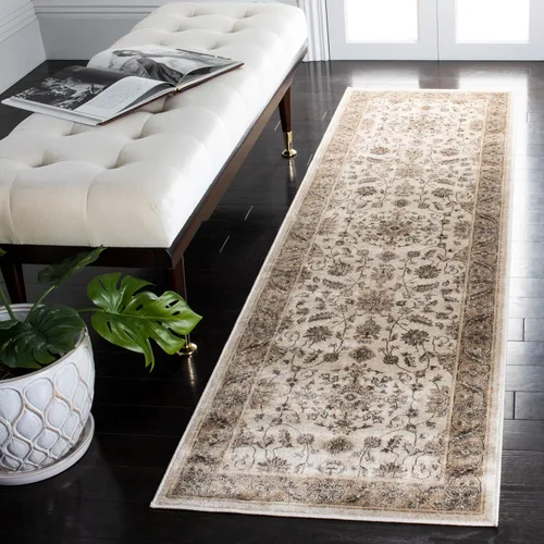 Vista 13 de SAFAVIEH Vintage Collection - Alfombra de pasillo de 2 pies 2 pulgadas x 6 pies, piedra y ratón, diseño oriental tradicional de viscosa envejecida