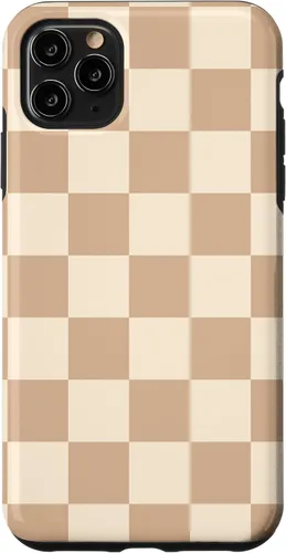 Vista 13 de Light Beige Classic Checkered Big Checkerboard Case for iPhone 17