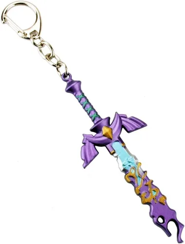 Vista 4 de The Legend of Zelda - Collar con colgante de espada maestra para cosplay, collar con etiqueta de ojo de Sheikah, regalo para hombres fanáticos