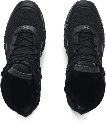 Vista 4 de Under Armour Micro G Valsetz - Botas militares y tácticas con cremallera para hombre, Negro