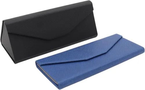 Vista 49 de Real Sic Funda para lentes de sol para hombres y mujeres, soporte magnético plegable para lentes de sol, inspirado en el color sólido