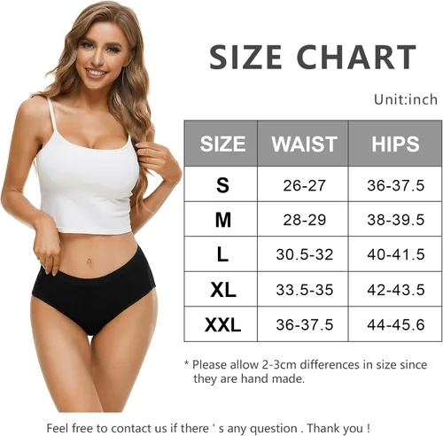 Vista 6 de CULAYII Ropa interior de bikini de algodón sin costuras para mujer, ropa interior hipster, bragas suaves y elásticas, cobertura completa, paquete