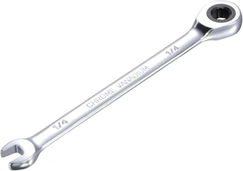 Vista 15 de uxcell Llave combinada de carraca de 1 pulgada SAE de 72 dientes y 12 puntos, llave de caja abierta de trinquete, herramientas Cr-V Ratchet Box