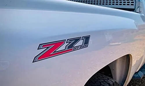 Vista 2 de Z71 Offroad Truck Pink (Hot) Calcomanías adhesivas para Chevy Silverado - FHP (2014-2017) cabecera (juego de 2)