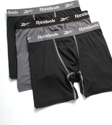 Vista 3 de Reebok Ropa interior para hombre - Calzoncillos bóxer de rendimiento sostenible (paquete de 6)