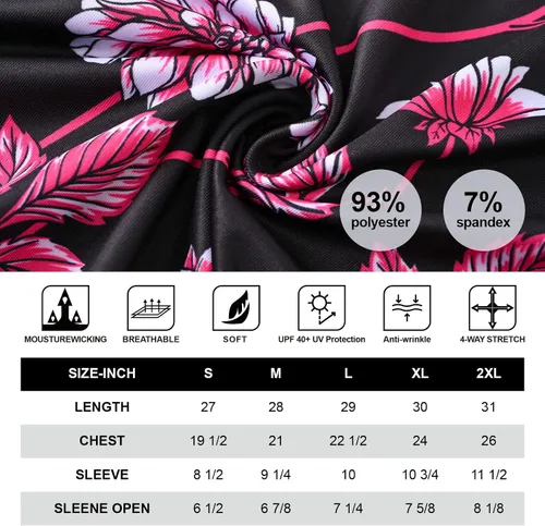 Vista 7 de DEOLAX Mens Golf Shirt Fashion Print Floral Polo Shirts Short Sleeve Soft Classic Casual Dry Fit Golf Shirt for Men