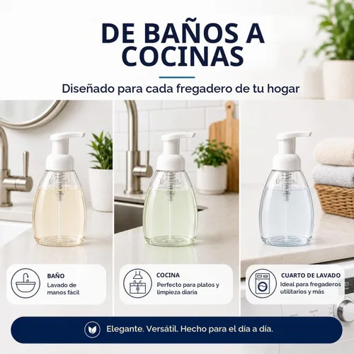 Vista 5 de Bar5F Botella dispensadora de jabón espumoso, 8.5 onzas, paquete de 2