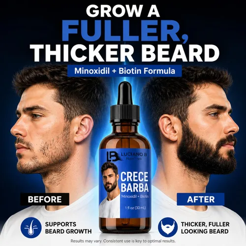 Vista 2 de Luciano B Suero de crecimiento de barba para hombres, 1 fl oz (30 ml)