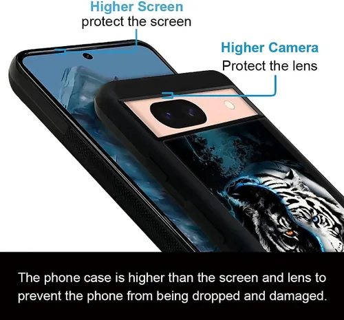 Vista 151 de Compatible con Google Pixel 4A 5G Mobile Case Creative Acrylic Panel trasero Silicona Protección Grip especialmente diseñado para Google Pixel 4A 5G