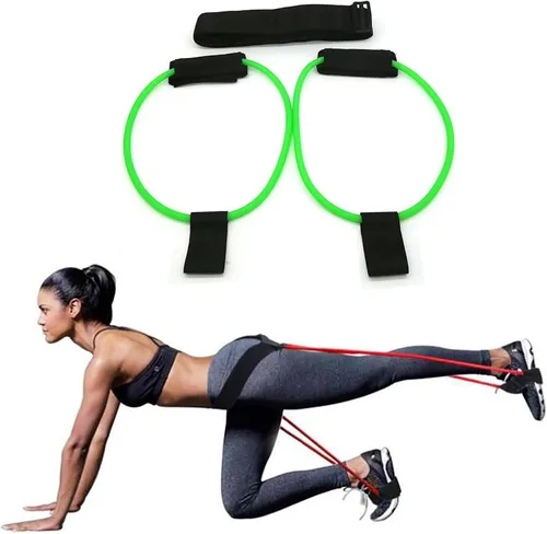 Vista 8 de Bandas de resistencia para glúteos con cinturón para entrenar a las mujeres, bandas de ejercicio para esculpir tus glúteos 30 lbs