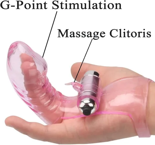 Vista 4 de Potente vibrador de dedo para mujer, masajeador de punto G, vibrador de bala, estimulador de clítoris, estimulador de clítoris, vagina lesbiana