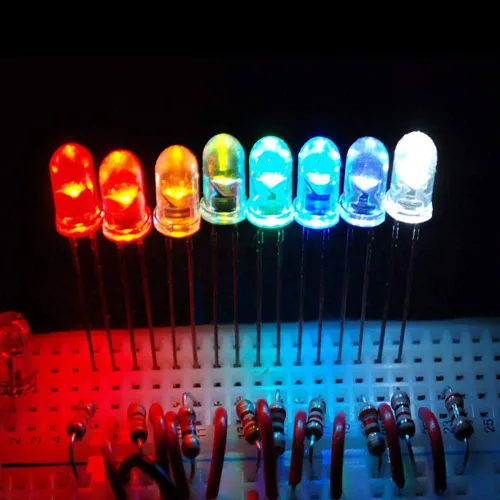 Vista 6 de Novelty Place 100 luces LED blancas de diodo de 0.197 pulgadas – Bombillas LED de diodo emisor de luz DC 3 V 20 mA – Kit de iluminación de Blanco