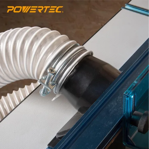 Vista 6 de POWERTEC Abrazadera de manguera de doble alambre de 2-1/2 pulgadas con perno, 10 abrazaderas de manguera ajustables para colector de polvo, manguera