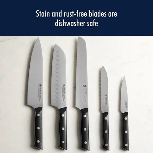 Vista 8 de HENCKELS Dynamic Razor-Sharp - Juego de cuchillos de 20 piezas, cuchillo de chef, cuchillo de pan, cuchillo de carne, diseño alemán informado por