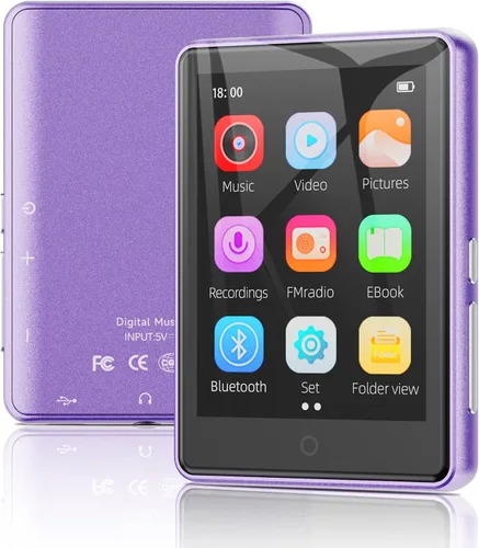 Vista 8 de Reproductor MP3 de 64 GB con Bluetooth 5.3, pantalla táctil de 2.8 pulgadas, sonido de alta fidelidad, reproductor MP4 portátil de música