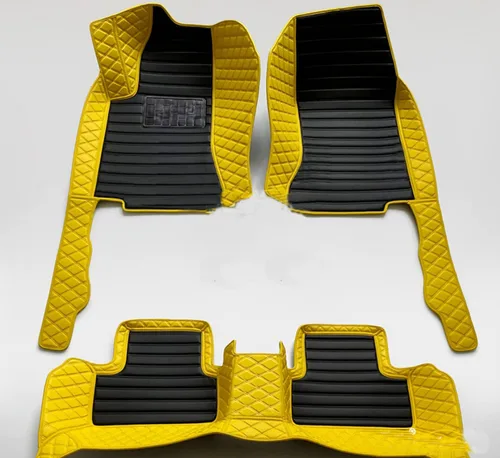Vista 9 de Alfombrillas de cuero personalizadas para la parte delantera y trasera y de la tercera fila para automóvil, se adapta a la mayoría de SUV, sedán