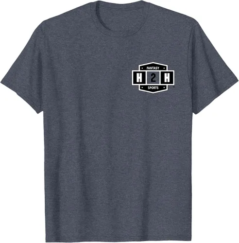 Vista 70 de H2H Fantasía Deportes bolsillo logotipo playera, Césped Azul Pastel