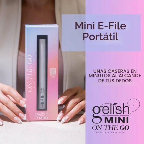 Vista 2 de Gelish MINI On The Go Electric Nail File - Lightweight, Portable Nail Drill, Shaping, Filing, Gel Removal - 12 Interchangeable Bits & 6 Sanding
