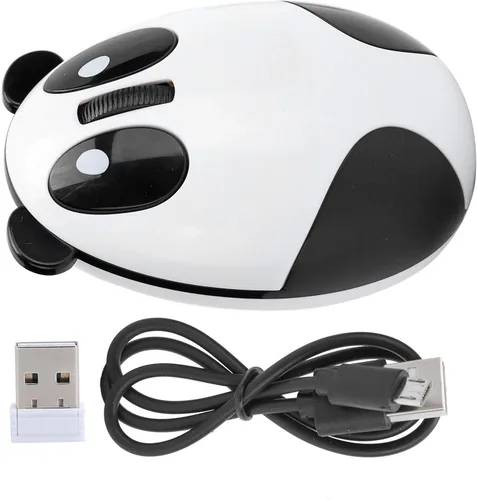 Vista 9 de Sanpyl Ratón de computadora, 2.4 GHz Panda Sensor óptico Ratón universal para computadora portátil de escritorio PC