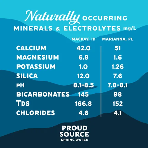 Vista 2 de Proud Source - Agua alcalina de manantial, minerales naturales + electrolitos, aluminio infinitamente reciclable, sin BPA