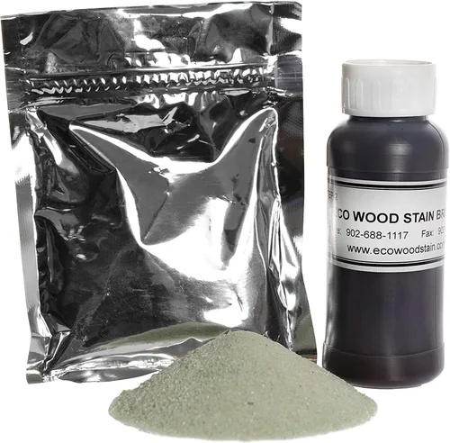 Vista 2 de Tinte para madera a base de minerales marrones, concentrado de 5 galones, tratamiento de madera interior y exterior, acabado marrón intenso