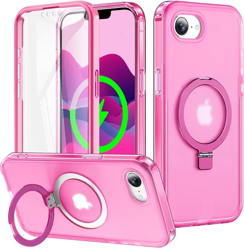 Vista 15 de Funda de cuerpo completo a prueba de golpes para iPhone 13 Pro con soporte magnético invisible [compatible con MagSafe] protector de pantalla