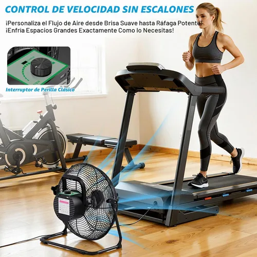 Vista 7 de DBF Ventilador solar de 20 pulgadas para exteriores, ventilador de piso recargable de 30000 mAh con panel solar de 40 W, 18 velocidades, tiempo