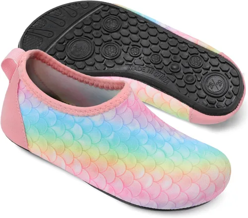 Vista 2 de Joinfree - Zapatos acuáticos de natación para niños y niñas, calcetines acuáticos de secado rápido, zapatos con sensación de pies descalzos