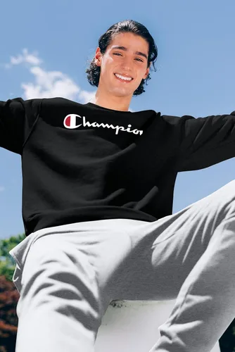 Vista 3 de Champion Sudadera de cuello redondo para hombre sudadera de vellón Powerblend para hombre sudaderas cómodas letras inglesas
