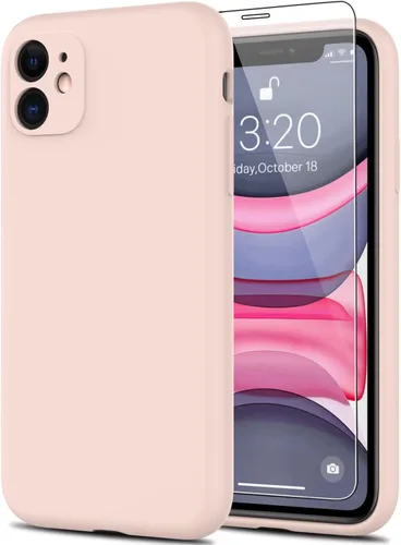 Vista 8 de DEENAKIN Funda compatible con iPhone 11 con protector de pantalla, silicona sedosa, funda de cámara mejorada, probada contra caídas de 16 pies